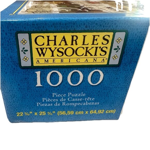 Wysocki Puzzle Blossom River Junction 1000 Piece Jigsaw Hasbro 22 X 25 Vintage - Picture 2 of 8